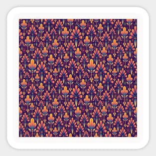 Cool Pattern Neck Gator Purple and Orange Abstract Pattern Sticker